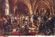 Jan Matejko The First Sejm in leczyca. Recording of laws. A.D. 1182. oil painting